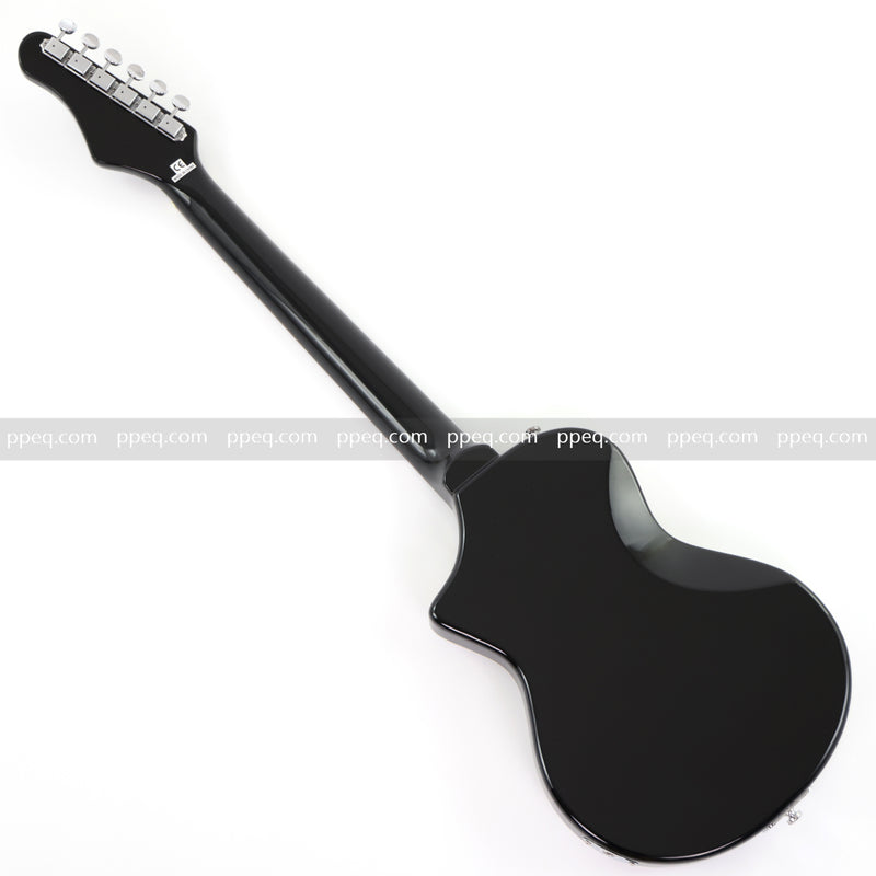 6-String Travel & Portable Electric Guitar with Gloss Black Finish (HY-2503)