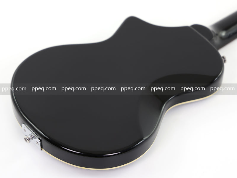 6-String Travel & Portable Electric Guitar with Gloss Black Finish (HY-2503)