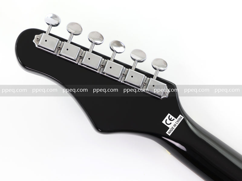 6-String Travel & Portable Electric Guitar with Gloss Black Finish (HY-2503)