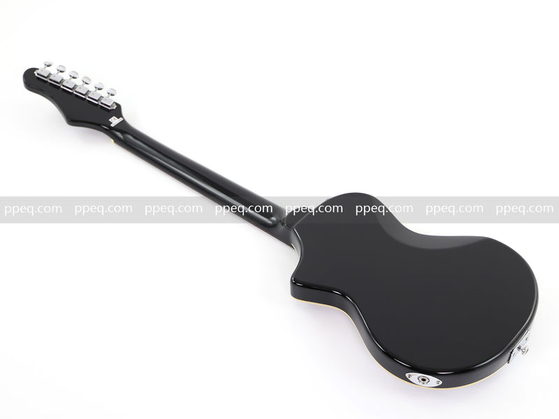 6-String Travel & Portable Electric Guitar with Gloss Black Finish (HY-2503)