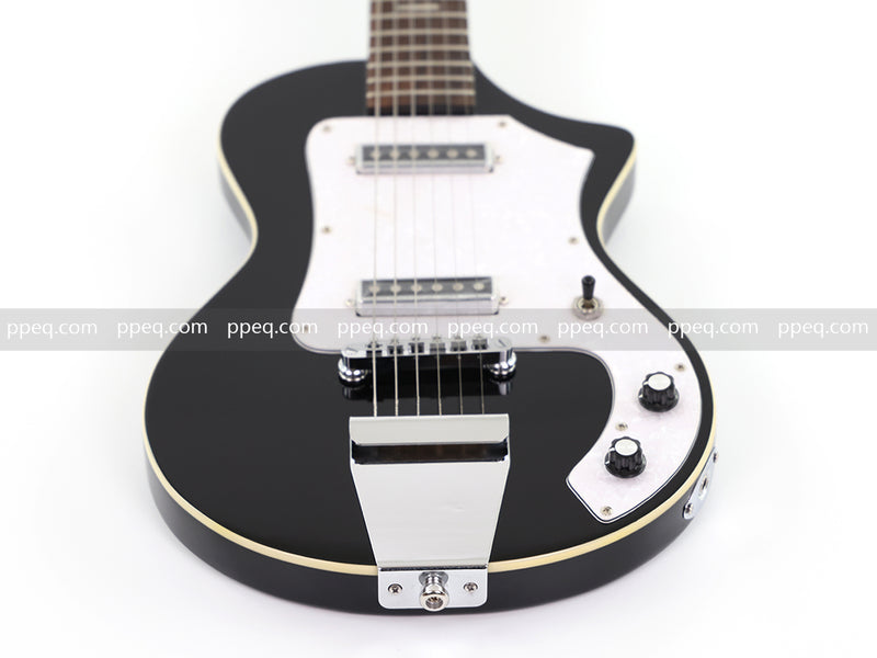 6-String Travel & Portable Electric Guitar with Gloss Black Finish (HY-2503)