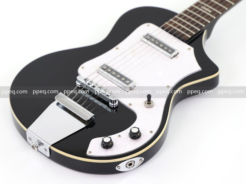 6-String Travel & Portable Electric Guitar with Gloss Black Finish (HY-2503)