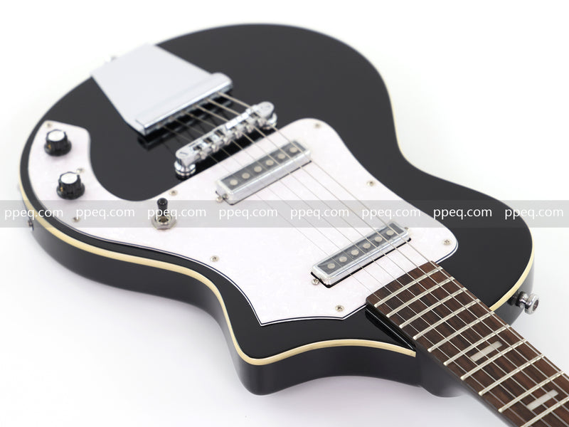 6-String Travel & Portable Electric Guitar with Gloss Black Finish (HY-2503)