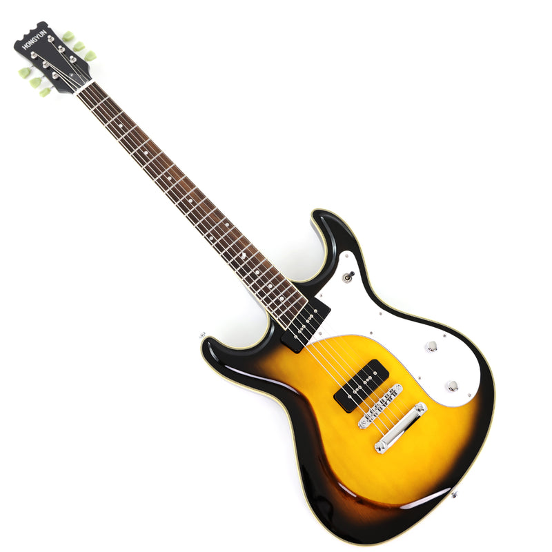 6-String Vintage Sunburst Electric Guitar with Gloss Finish (HY-2535)