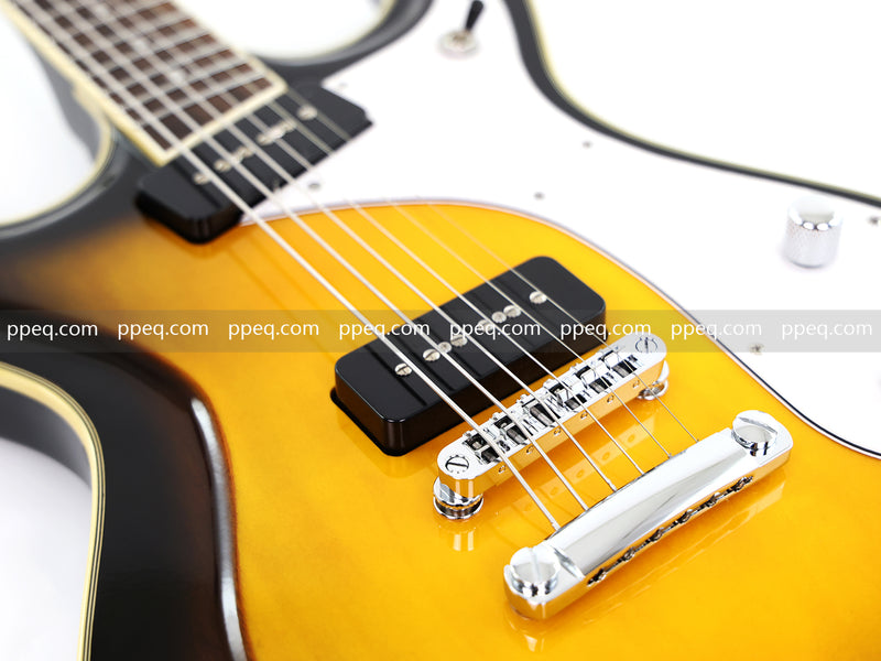 6-String Vintage Sunburst Electric Guitar with Gloss Finish (HY-2535)