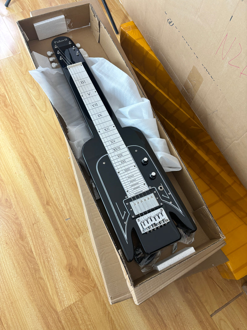 6-String Black Lap Steel Guitar with Gloss Finish (HY-2529)