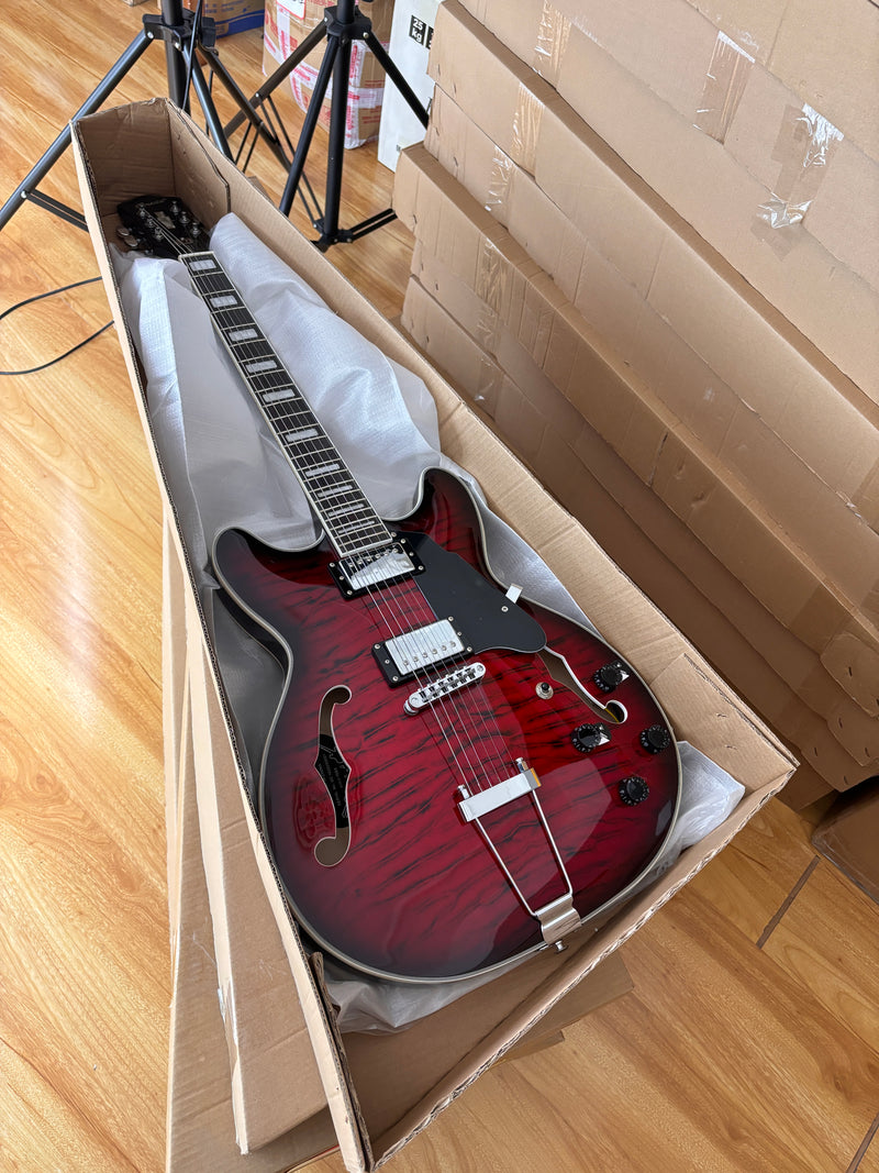 6-String ES-Style Semi-Hollow Body Electric Guitar (YMZ-033)