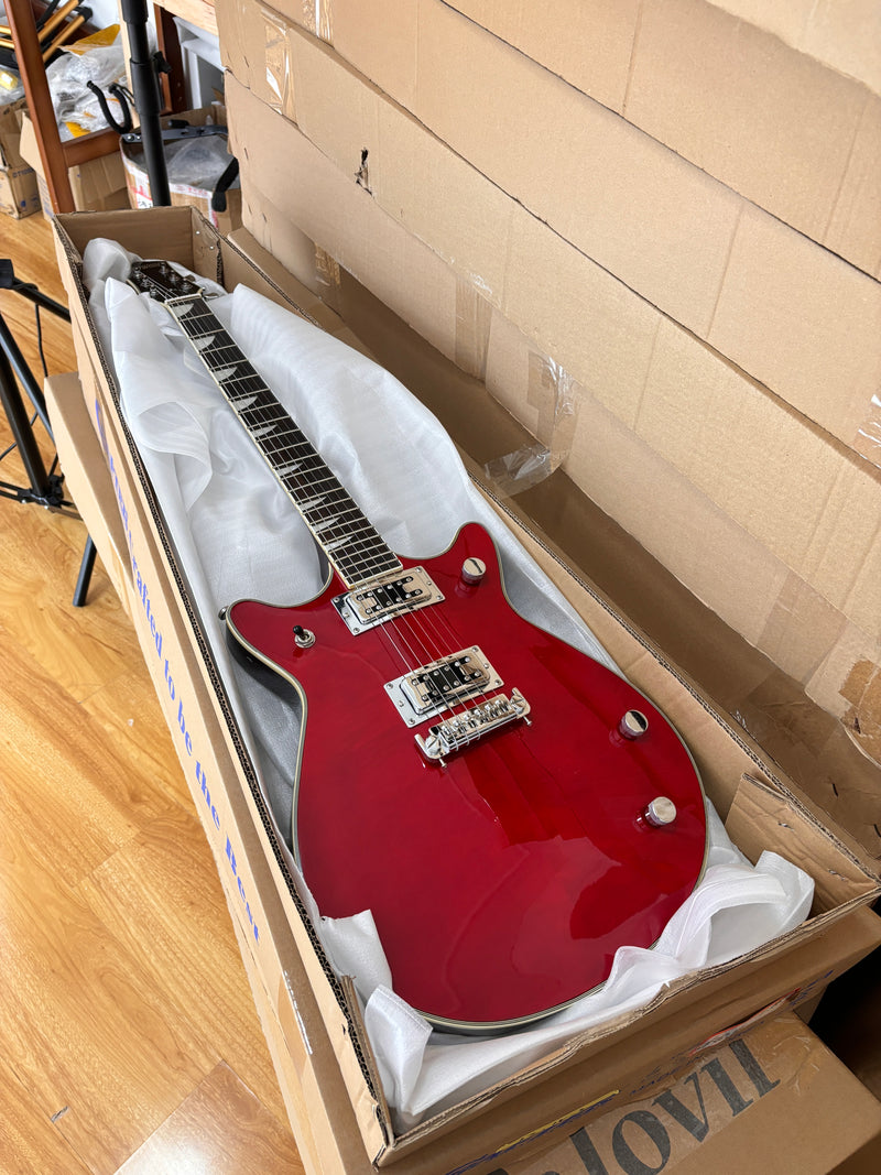 6-String Electric Guitar with Candy Apple Red Gloss Finish (HY-2505)