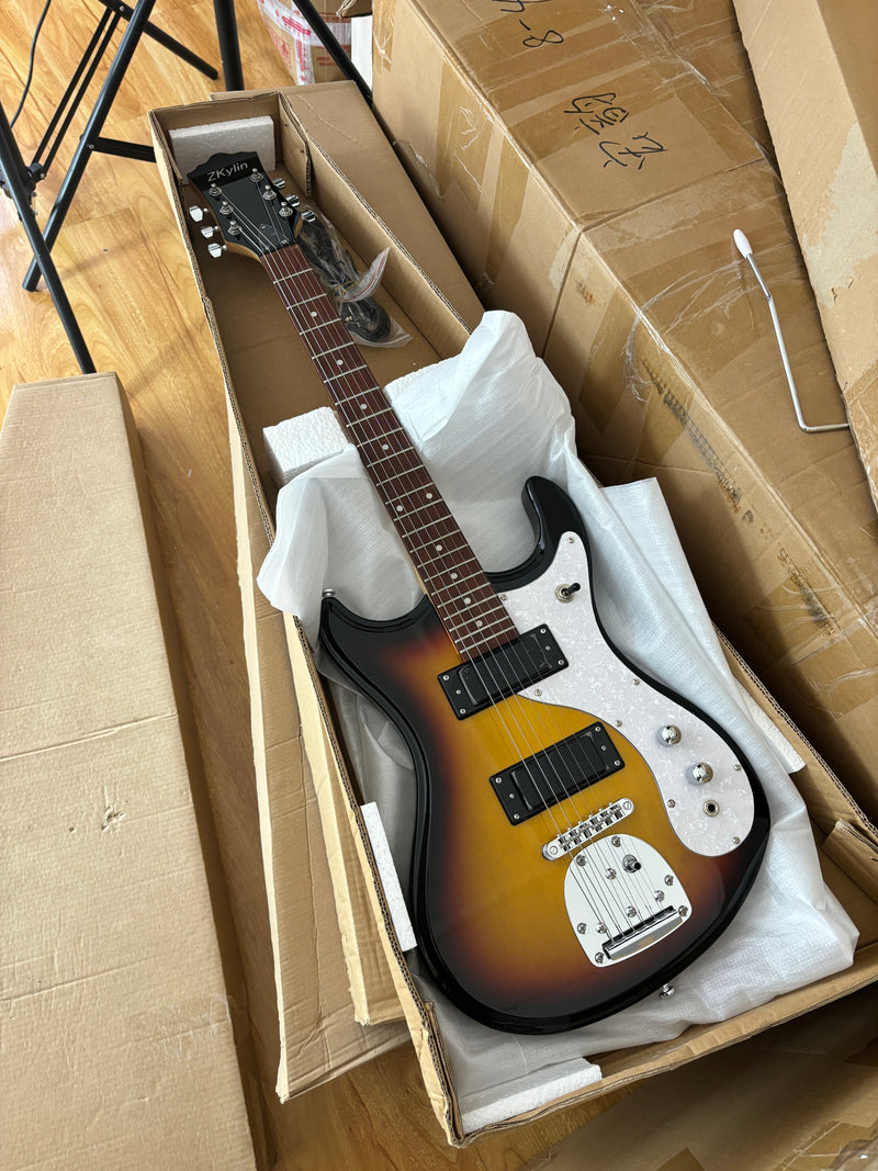 6-String Gloss Sunburst Electric Guitar (HY-2556)