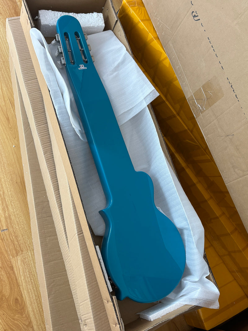 6-String Lap Steel Guitar with Gloss Bright Turquoise Finish (HY-2530)