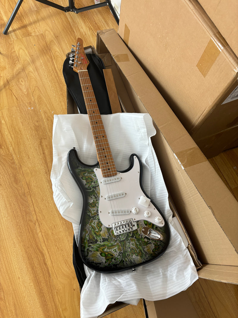 6-String ST-Style PC Body Electric Guitar with Gloss Mesmerizing Green Finish (XST-301)