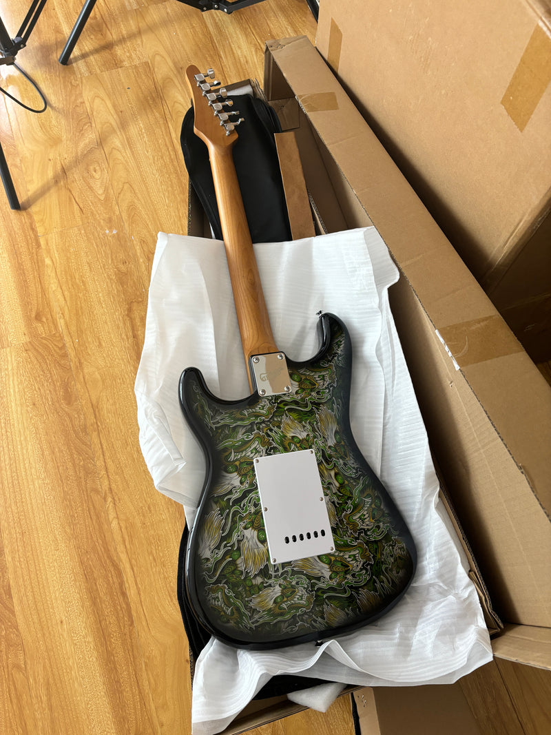 6-String ST-Style PC Body Electric Guitar with Gloss Mesmerizing Green Finish (XST-301)