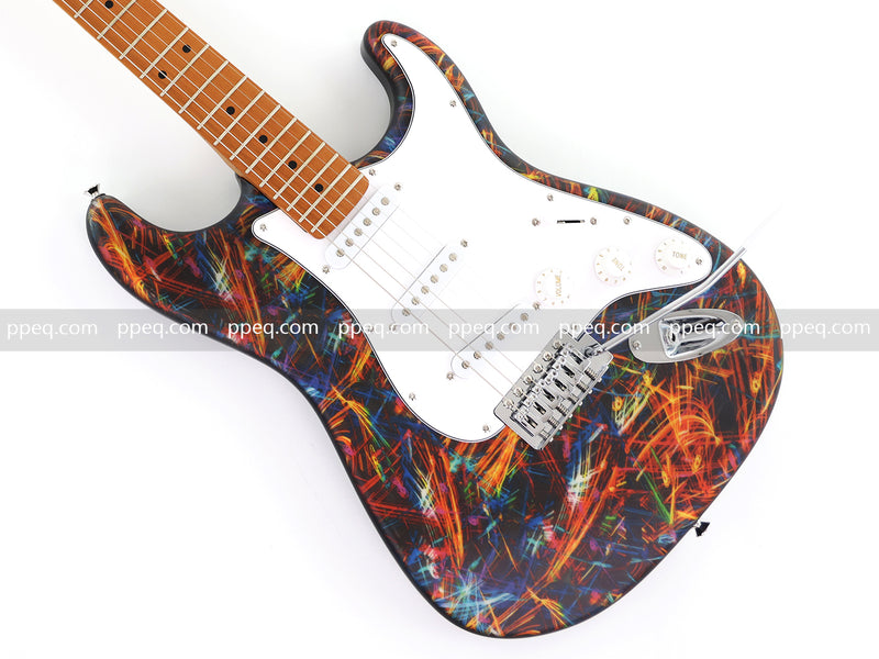 6-String ST-Style PC Body Electric Guitar with Matte Hydrographic Graphic Finish (XST-303)