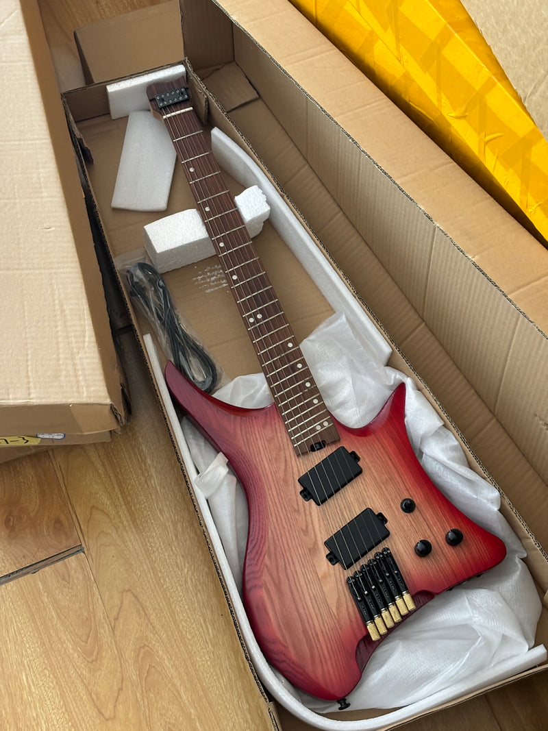 6-String Solid Ash Body Headless Electric Guitar with Matte Finish (PJX-523X)