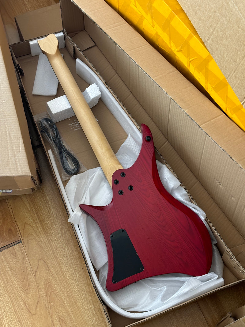 6-String Solid Ash Body Headless Electric Guitar with Matte Finish (PJX-523X)