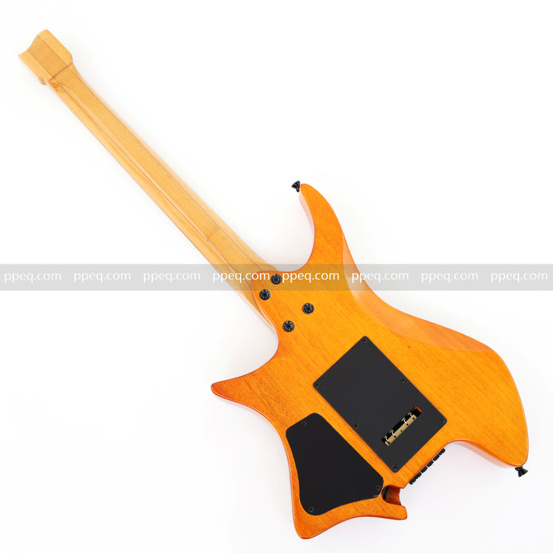 6-String Tapered Neck ResinBurl Body Headless Electric Guitar (PHG-004)