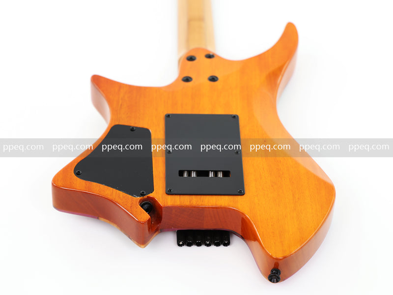 6-String Tapered Neck ResinBurl Body Headless Electric Guitar (PHG-004)
