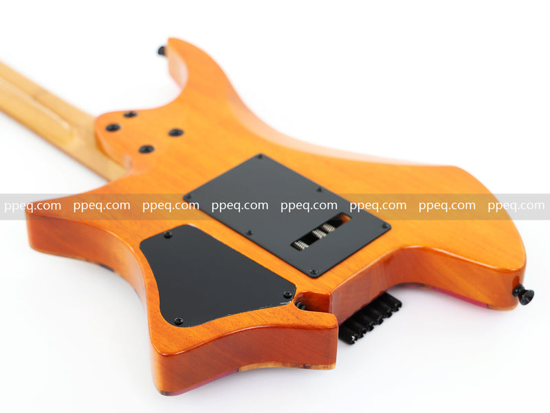 6-String Tapered Neck ResinBurl Body Headless Electric Guitar (PHG-004)