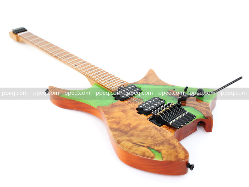 6-String Tapered Neck ResinBurl Body Headless Electric Guitar (PHG-005)
