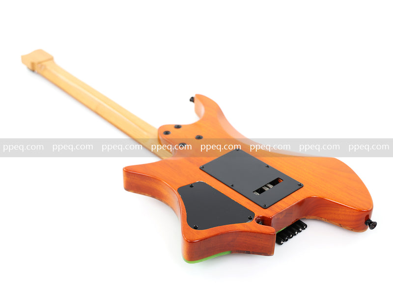 6-String Tapered Neck ResinBurl Body Headless Electric Guitar (PHG-005)