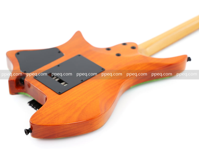 6-String Tapered Neck ResinBurl Body Headless Electric Guitar (PHG-005)