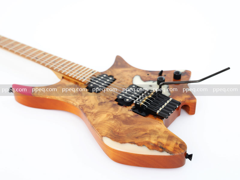 6-String Tapered Neck ResinBurl Body Headless Electric Guitar (PHG-006)