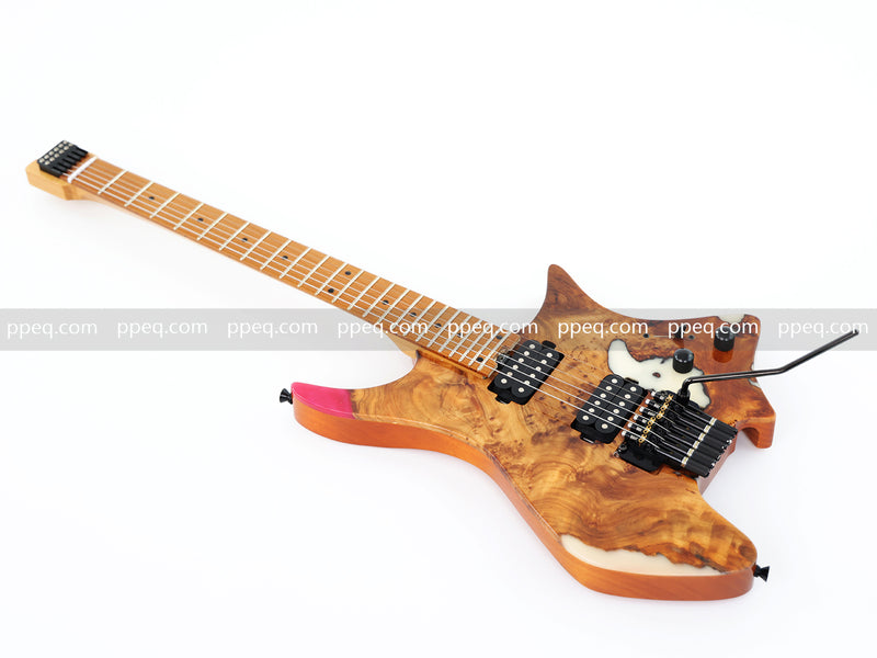 6-String Tapered Neck ResinBurl Body Headless Electric Guitar (PHG-006)