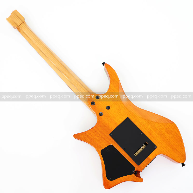 6-String Tapered Neck ResinBurl Body Headless Electric Guitar (PHG-007)