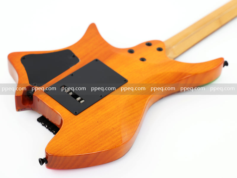 6-String Tapered Neck ResinBurl Body Headless Electric Guitar (PHG-007)
