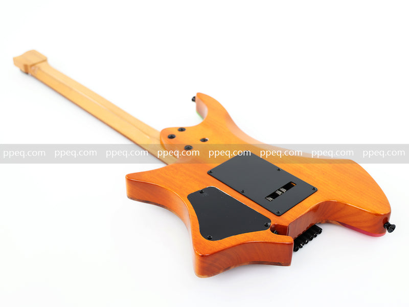 6-String Tapered Neck ResinBurl Body Headless Electric Guitar (PHG-007)