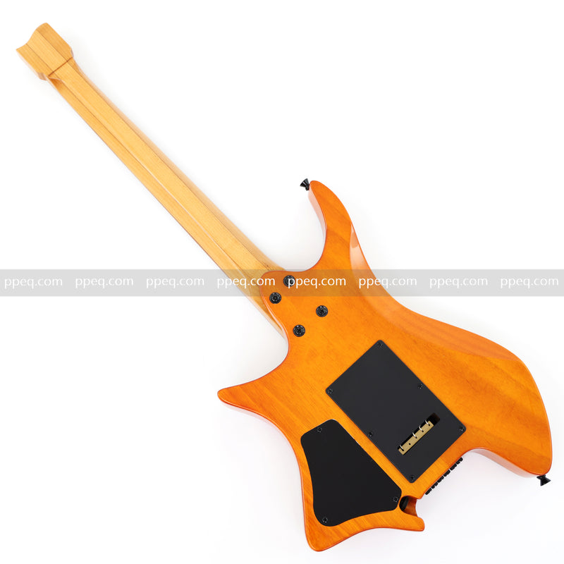 6-String Tapered Neck ResinBurl Body Headless Electric Guitar (PHG-008)