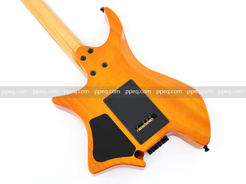 6-String Tapered Neck ResinBurl Body Headless Electric Guitar (PHG-008)
