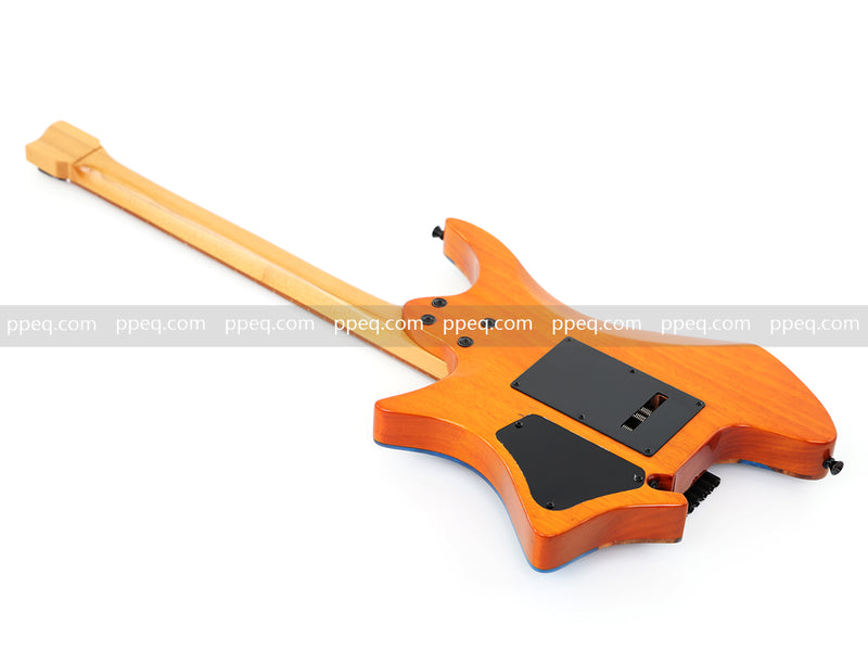 6-String Tapered Neck ResinBurl Body Headless Electric Guitar (PHG-009)