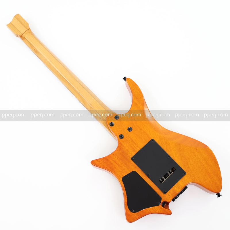 6-String Tapered Neck ResinBurl Body Headless Electric Guitar (PHG-010)