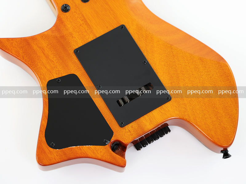 6-String Tapered Neck ResinBurl Body Headless Electric Guitar (PHG-010)