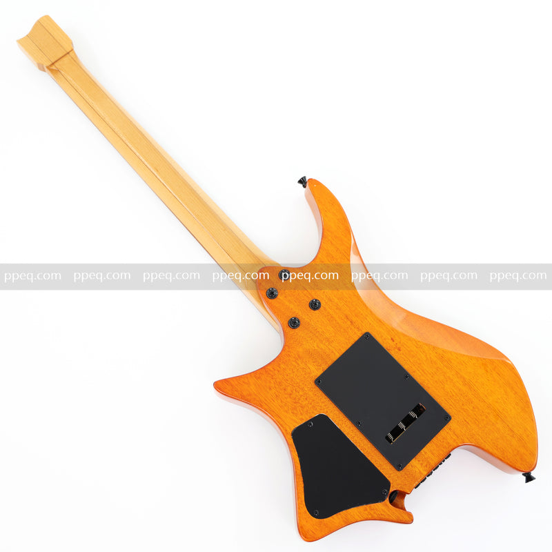 6-String Tapered Neck ResinBurl Body Headless Electric Guitar (PHG-011)