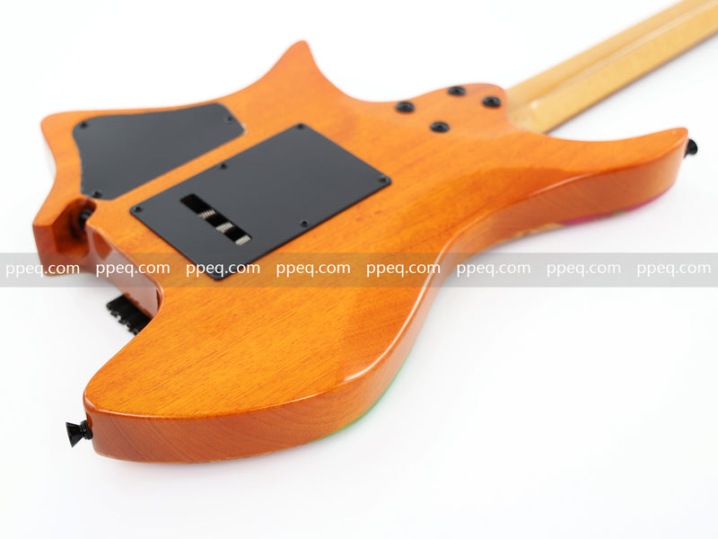 6-String Tapered Neck ResinBurl Body Headless Electric Guitar (PHG-011)