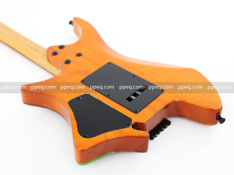 6-String Tapered Neck ResinBurl Body Headless Electric Guitar (PHG-011)