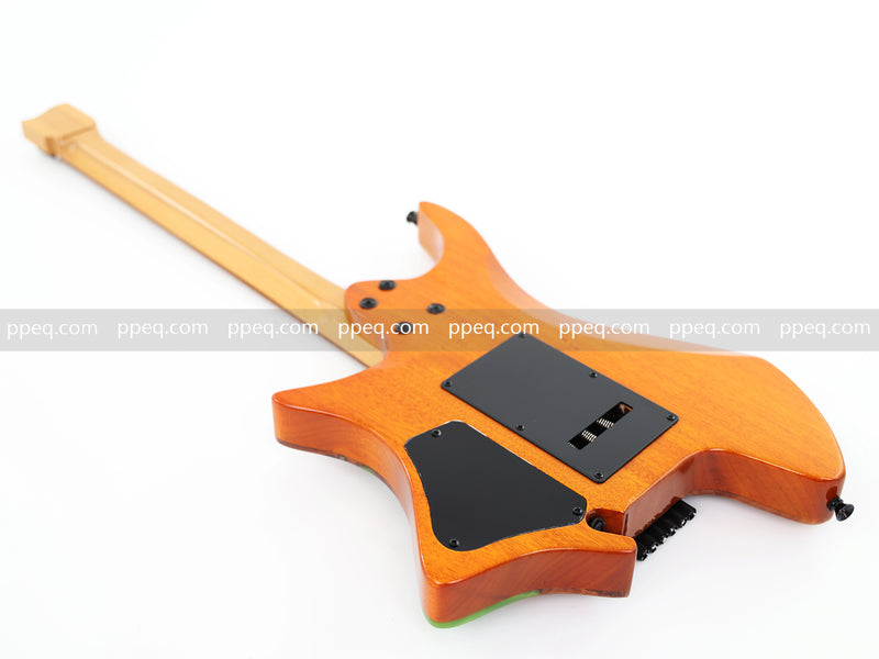 6-String Tapered Neck ResinBurl Body Headless Electric Guitar (PHG-011)