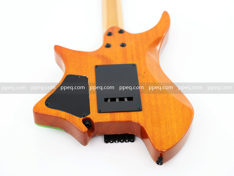 6-String Tapered Neck ResinBurl Body Headless Electric Guitar (PHG-011)