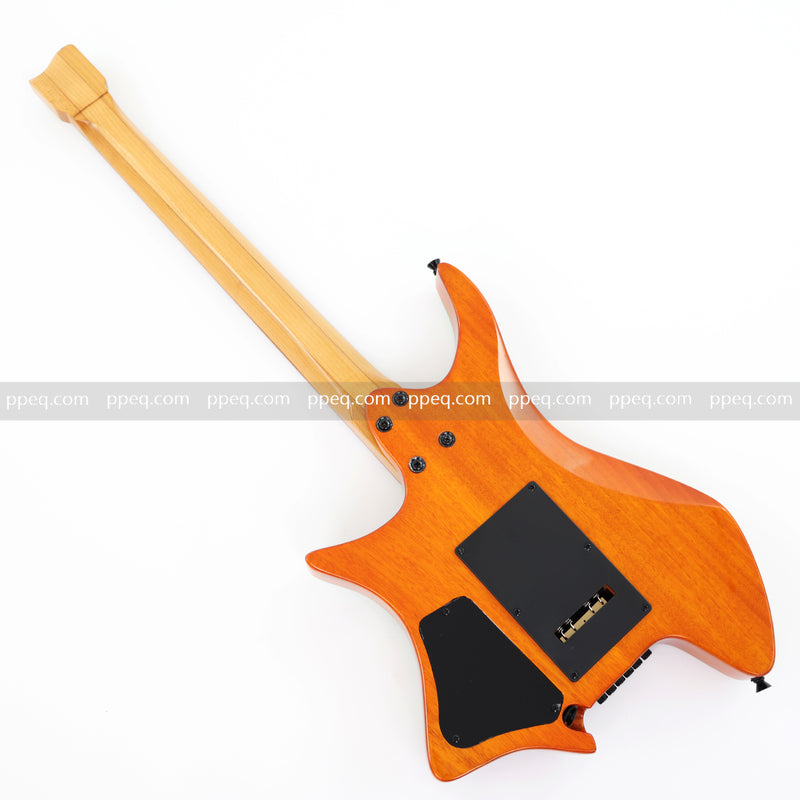 6-String Tapered Neck ResinBurl Body Headless Electric Guitar (PHG-012)