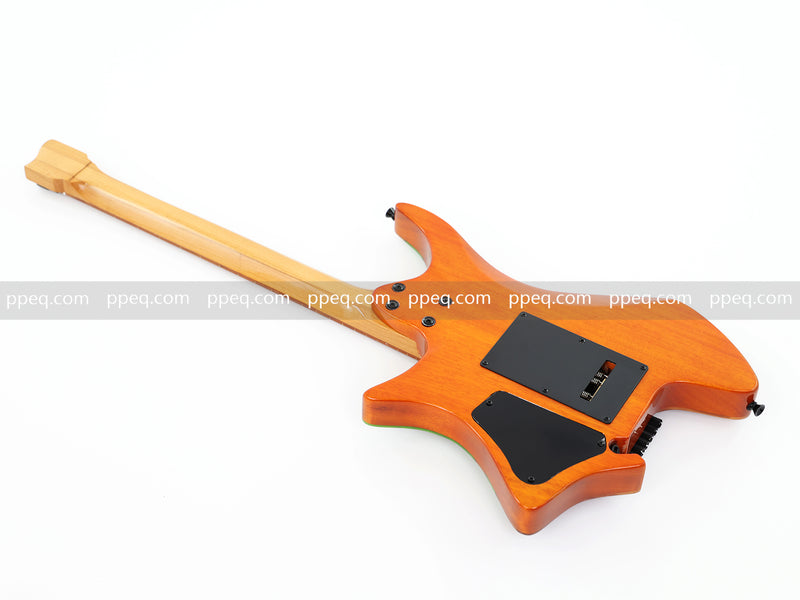 6-String Tapered Neck ResinBurl Body Headless Electric Guitar (PHG-012)