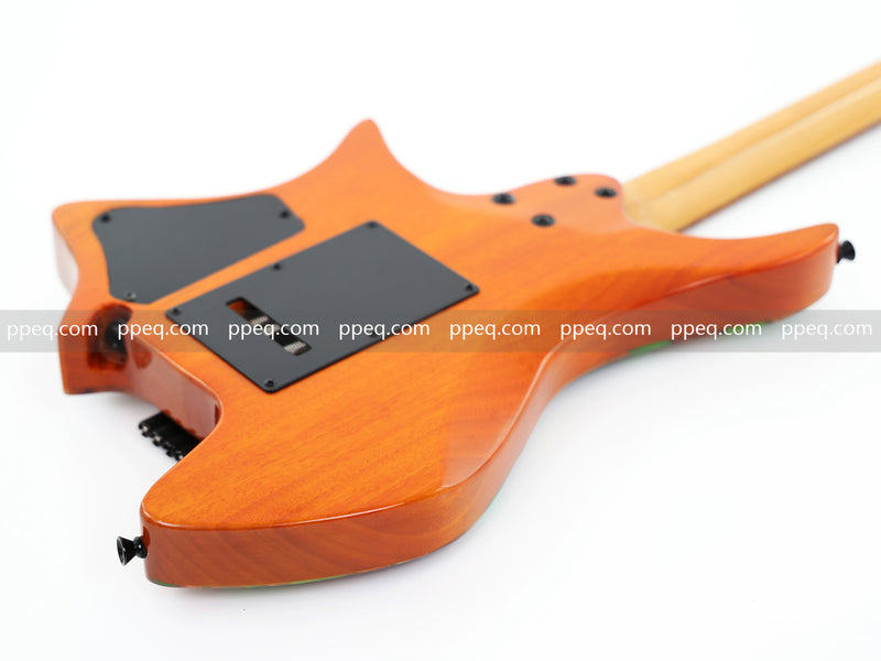 6-String Tapered Neck ResinBurl Body Headless Electric Guitar (PHG-012)