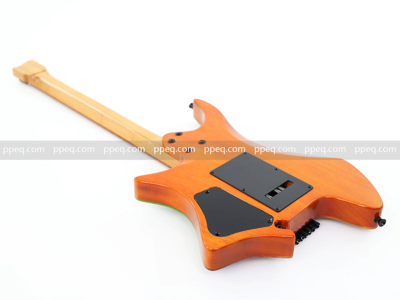 6-String Tapered Neck ResinBurl Body Headless Electric Guitar (PHG-012)