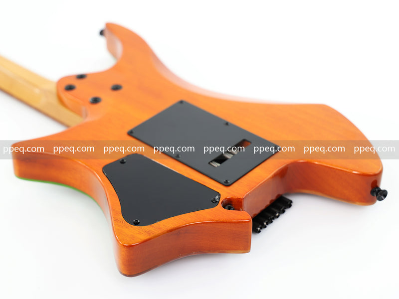 6-String Tapered Neck ResinBurl Body Headless Electric Guitar (PHG-012)