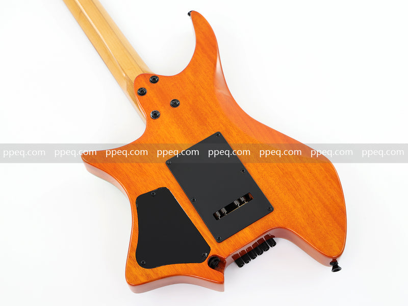 6-String Tapered Neck ResinBurl Body Headless Electric Guitar (PHG-012)