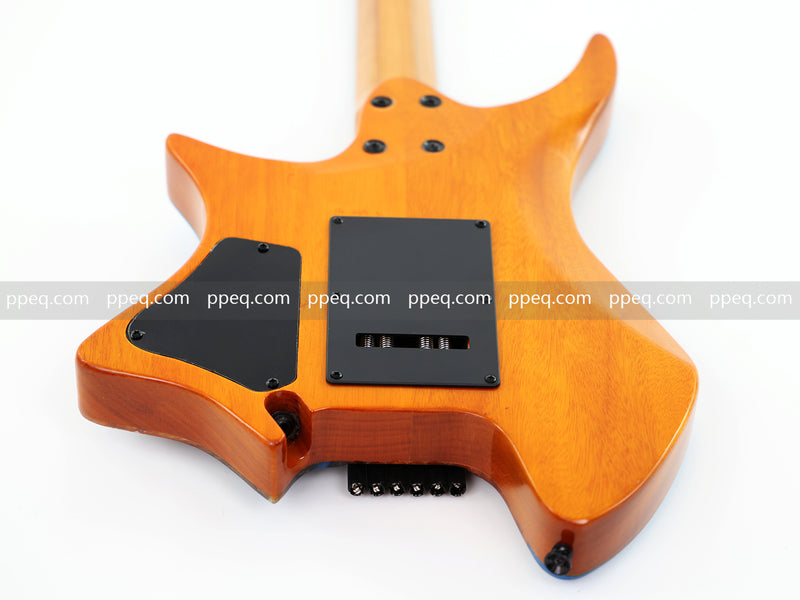 6-String Tapered Neck ResinBurl Body Headless Electric Guitar (PHG-013)
