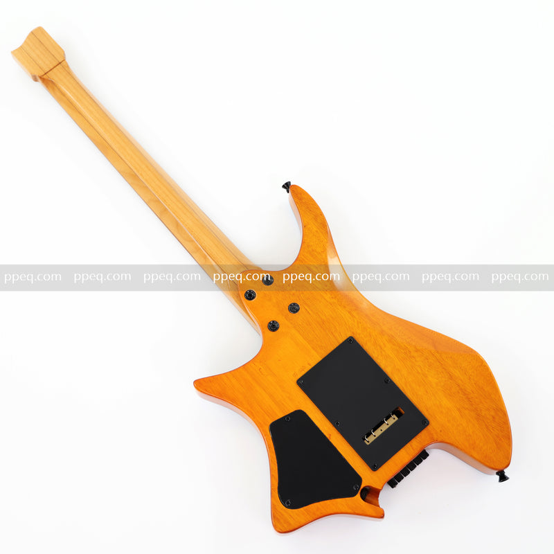 6-String Tapered Neck ResinBurl Body Headless Electric Guitar (PHG-013)