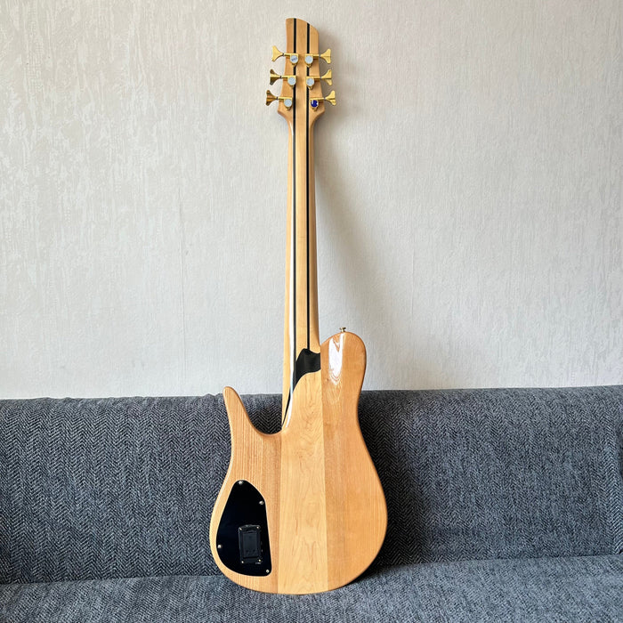 6 Strings Ash Wood Body Neck Through Bass Guitar (GKS-002)