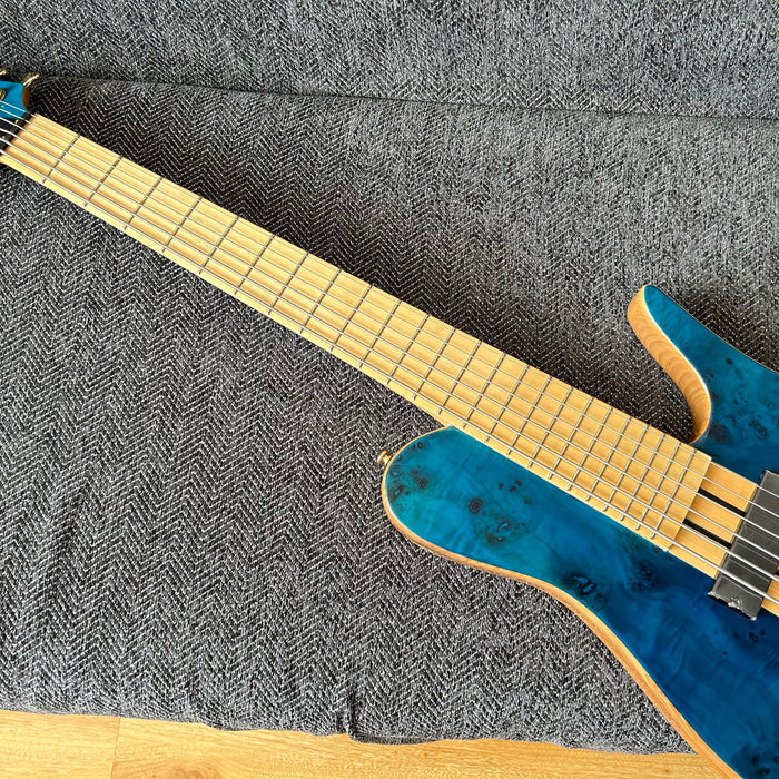 6 Strings Ash Wood Body Neck Through Bass Guitar (GKS-002)